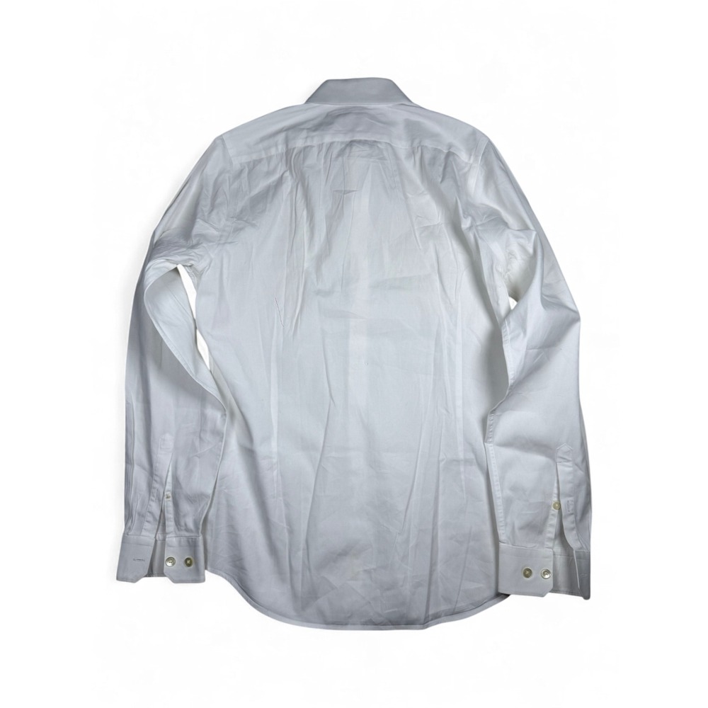 Express 1MX Extra SlimFit White Dress Shirt Mens Small 14-14.5 Long Sleeve Solid - Picture 5 of 5
